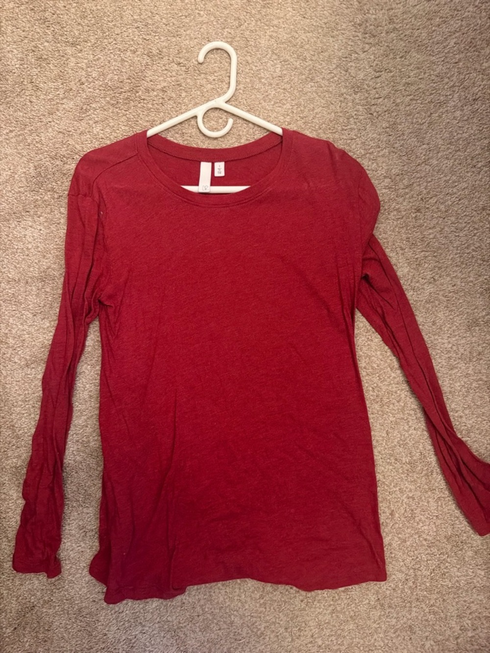 bp Long Sleeve Crewneck Top - Red